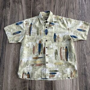 Kahala Men's Surfboard Print Shirt